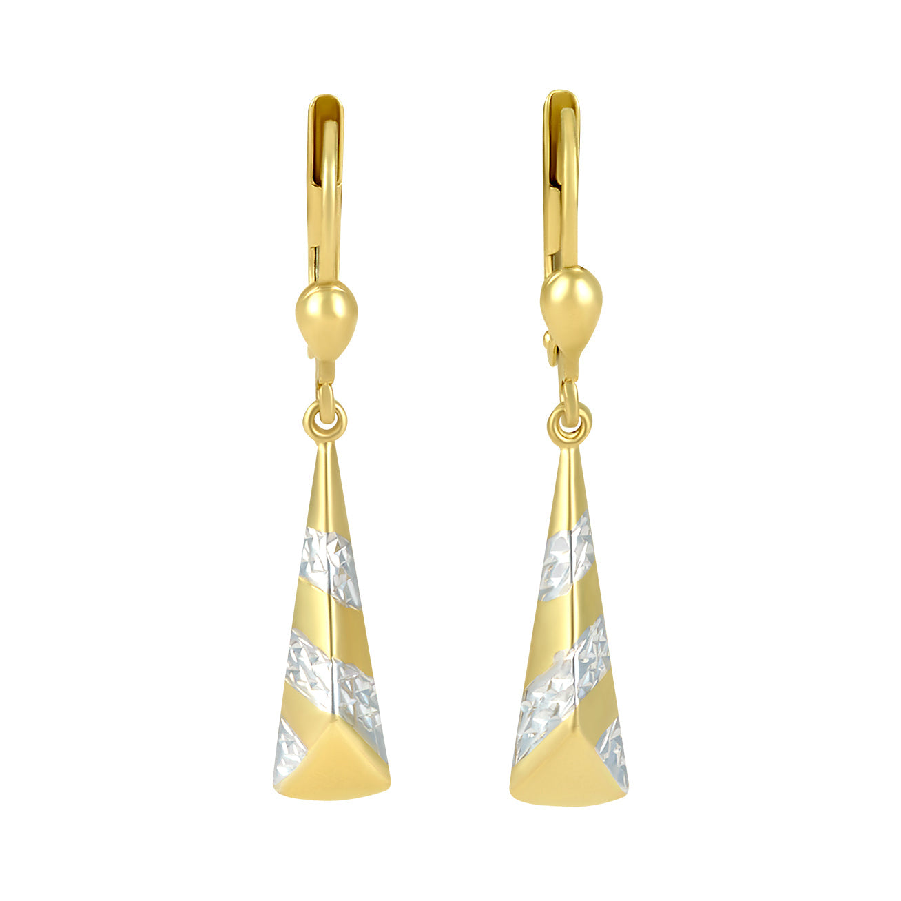 Aretes tri‡ngulo oro amarillo | Bo&Co