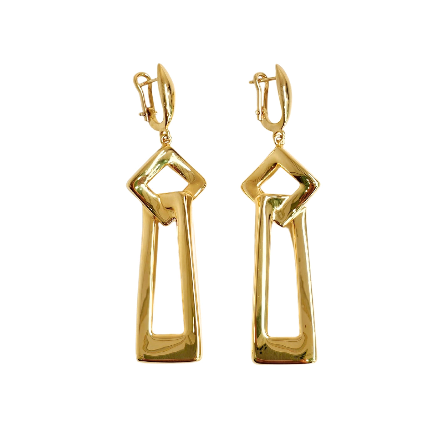 Aretes largos dama 14k | Bo&Co