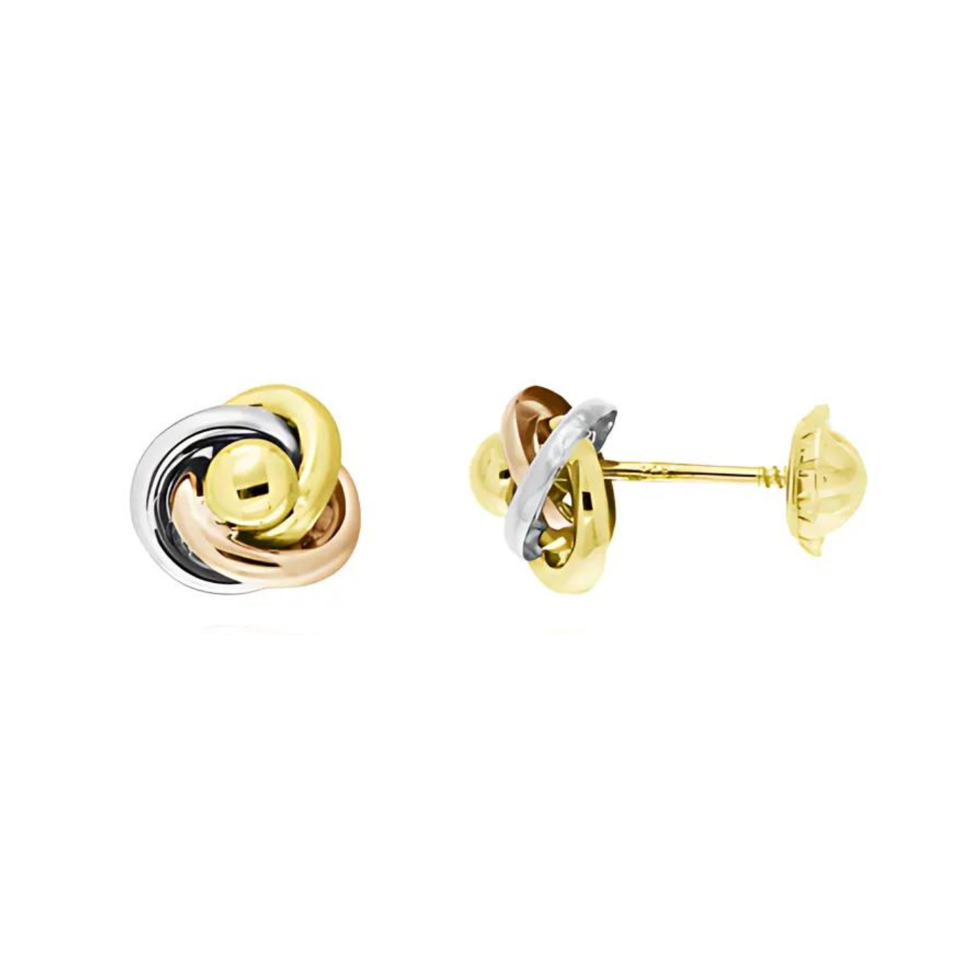 Aretes Nudo oro florentino 14k | Bo&Co