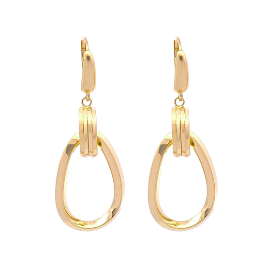 Aretes gota largos oro 14k | Bo&Co