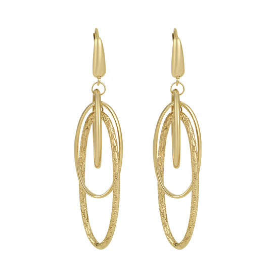 Aretes textura y liso 14k | Bo&Co