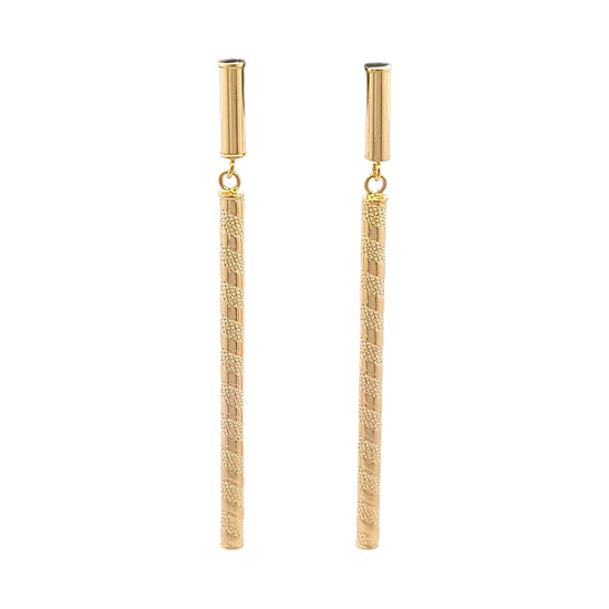 Aretes largos oro 14k  | Bo&Co