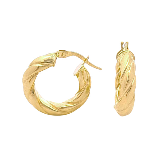 Arracadas oro texturizado 14k | Bo&Co