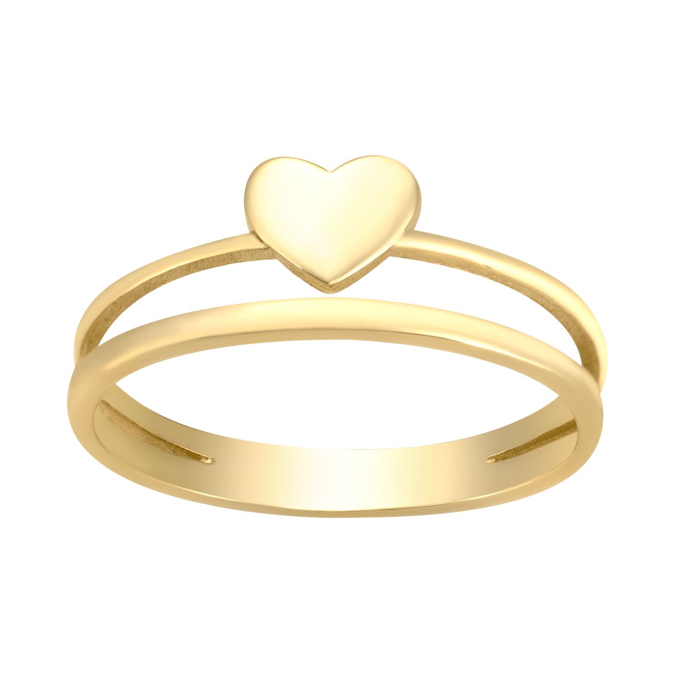 Anillo doble aro con corazón | Bo&Co