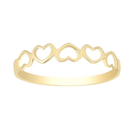 Anillo 5 corazones oro | Bo&Co