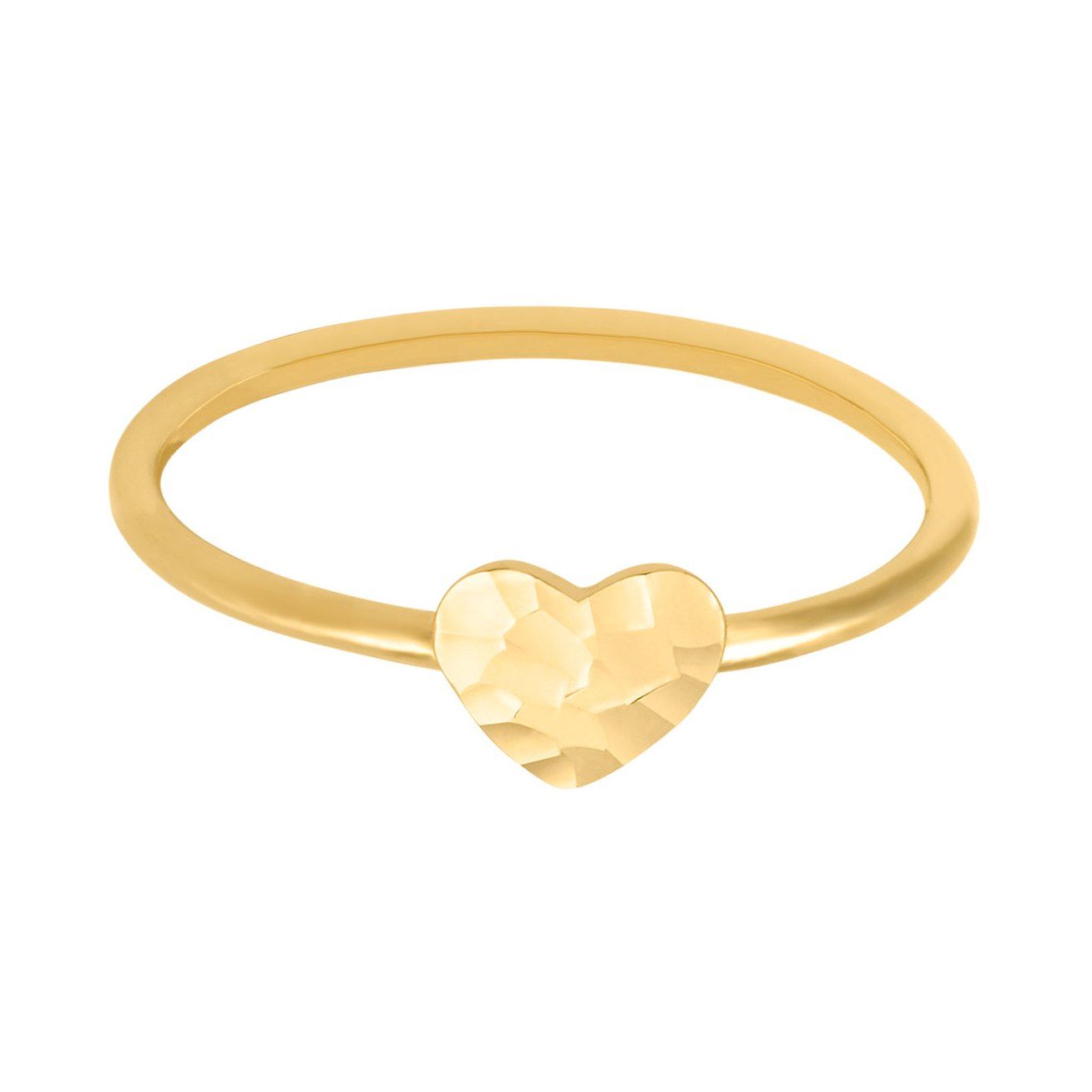 Anillo corazón con textura 14k | Bo&Co