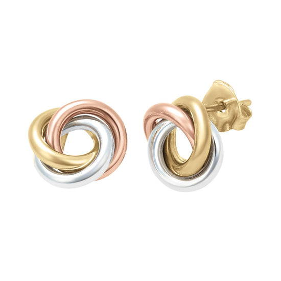 Aretes oro tricolor 14K | Bo&Co